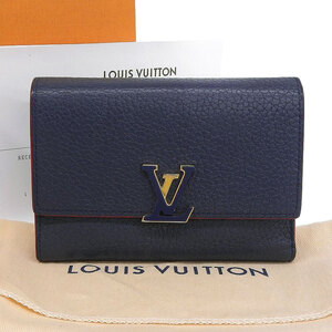 【本物保証】 箱・布袋・保付 ルイヴィトン LOUIS VUITTON ポルトフォイユ カプシーヌ コンパクト M63741 三つ折り財布 トリヨンレザー