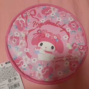 My Melody マイメロディ 丸形ポーチ ピンク コスメ気分 サンリオ Sanrio キャラクター 円形 ケース 収納 花柄 フラワー