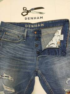 DENHAM　デンハム　RAZOR SLIM FIT デニムパンツ　ジーパン　ダメージ加工