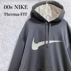 00s NIKE THERMR-FIT パーカー スウォッシュ 裏起毛