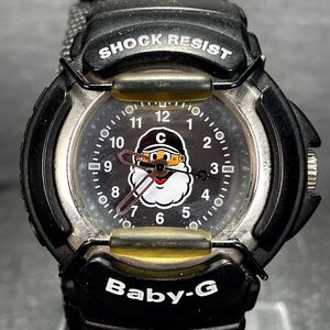 美品 CASIO カシオ Baby-G ベビージー BG-22 腕時計 アナログ クオーツ 3針 ブラック文字盤 ラウンド 新品電池交換済み 動作確認済み