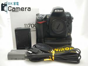 Nikon D700 + MB-D10 + MS-D10EN 説明書 電池 充電器 ストラップ付 ニコン