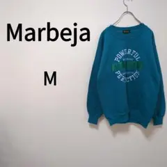 【Marbeja】センタープリントスウェット(M)オーバーサイズ＊トレーナー＊緑