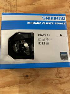 新品☆未使用品　shimano　片面フラット/片面ビンディングペダル　/　PD-T421