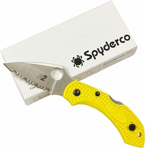 アウトドアナイフ 日本製 C28SYL2 スパイダルコ ドラゴンフライ2 ソルト 波刃 Spyderco サバイバルナイフ