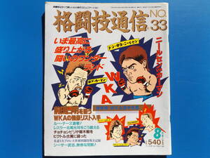 格闘技通信・1989年・№33・北尾光司・ドン中矢ニールセン・ロブカーマン・鉄人ルーテーズ・シューティング・大山倍達・他