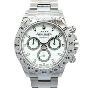 【天白】ロレックス デイトナ 116520 ホワイト 白 F番 細針 SS Cal.4130 自動巻 メンズ 腕時計 箱 保証書