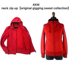 名作 AKM【2010A/Wモデル】ORIGINAL GIGGING SWEAT COLLECTION】スウェットブルゾン サイズM/jun hashimoto 1piu1uguale3 定価4万円 裏起毛