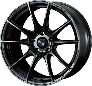 ウェッズスポーツ SA25R アルミホイール 1本 18X9.5J 5H 100 +45 ウォーズブラッククリア (WBC) / 18インチ WEDSSPORT SA25R