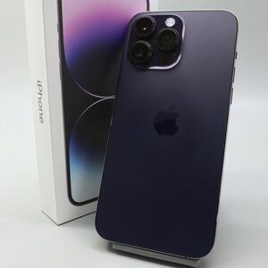 Apple iPhone14 Pro Max 128GB Deep Purple A2893 3L314J/A バッテリ100% ■SIMフリー★Joshin8575【1円開始・送料無料】