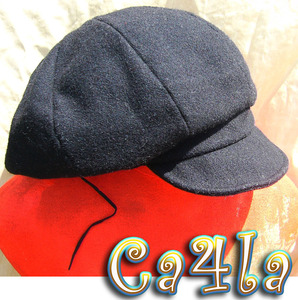 即決■CA4LA■ちょっと小さめサイズの城の中の黒い怪鳥cap■古着