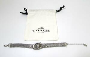 COACH コーチ ブレスレット メッシュベルト ロゴ シルバーカラー レディース ブランド アクセサリー ファッション小物 服飾小物 袋付