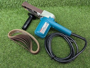 中古品 makita マキタ 30mm ベルトサンダ 9031 サンディングベルト 9枚付き