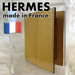 HERMES ✨エルメス　ミニフォトケース　イエロー レザー 正規品