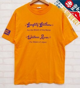 8T3609【クリックポスト対応】ラングリッツレザー WESTERN RIVER 半袖Tシャツ USA製 Langlitz Leathers ラングリッツレザー　