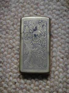 ZIPPO　Ⅵ　ジッポライター　1990年製　唐草　真鍮　着火確認済