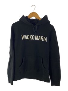 WACKO MARIA◆フロントロゴ/パーカー/M/コットン/BLK