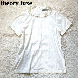 theory luxe セオリーリュクス プルオーバーシャツ トップス 白 38 C52427-02