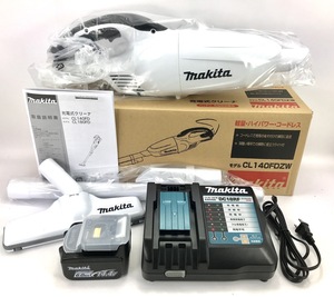 新品 マキタ 充電式クリーナ CL140FDZW 本体 + バッテリ BL1460B + 充電器 DC18RF ( 14.4V 6.0Ah カプセル式 未使用 充電式クリーナー