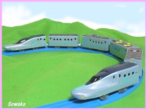 極美品●プラレール JR東日本★新幹線試験車両 Ｅ９５６形電車 アルファエックス ６両編成★いっぱいつなごう ALFA-X 整備点検 走行確認◎