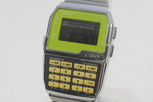 1円~【u828】実働　CASIO／カシオ　DBC-1500　DATE BANK／データバンク　クオーツ　電池交換済み　正規品ベルト　腕時計　