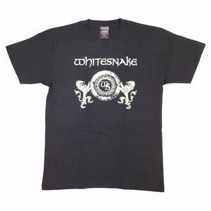 巳年! 魅惑のバンドT特集! 00sデッド『Whitesnake(ホワイトスネイク) / Japan tour 2008』ツアーTシャツ SHOOTボディ ブラック L／ロックT