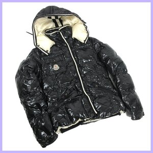 ▽★【美品】 MONCLER モンクレール QUINCY クインシー ダウンジャケット ブラック♪フード着脱♪ボタン♪レディース♪アウター