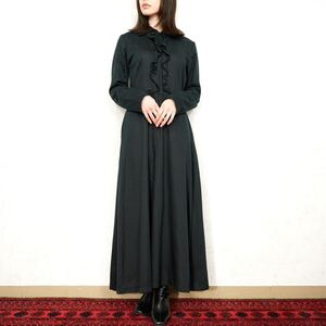 USA VINTAGE FRILL DESIGN LONG ONE PIECE/アメリカ古着フリルデザインロングワンピース