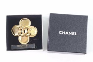 CHANEL シャネル 96P ココマーク ゴールドカラー ヴィンテージ ブローチ アクセサリー 1056-A