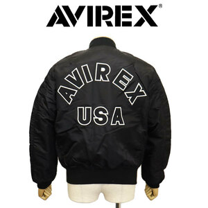 AVIREX (アヴィレックス) 2952013 MA-1 COMMERCIAL LOGO コマーシャル ロゴ フライトジャケット 010BLACK L