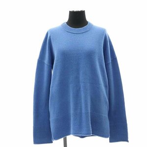 セオリー theory 23AW Renewed Cashmere Crew Karenia ニット セーター 長袖 カシミヤ S 青 ブルー /DF ■OS レディース