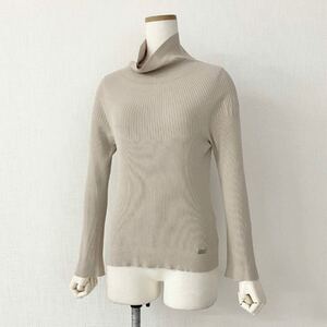 82j4 FOXEY フォクシー KNIT TOP DOLCEVITA 長袖 タートルネック ニットセーター 日本製 42446 40 ベージュ