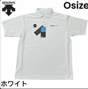 【新品】デサント(DESCENTE)ポロシャツ 半袖 SUNSCREEN ミニ鹿の子 バックロゴ Oサイズ