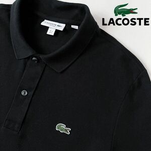 ラコステ LACOSTE ポロシャツ FR 4 US M (日本L) ブラック 黒 半袖 シャツ