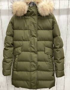 Pyrenex GRENOBLE ダウンコート ピレネックス グルノーブル W19P1 ANNECY FUR ダウンジャケット ラクーンファー カーキ サイズ36