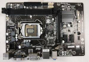 【中古パーツ】BIOS確認のみ、GIGABYTE GA-H81M-D3V-JP マザーボード ＩＯパネル LGA1150 ■MB4111