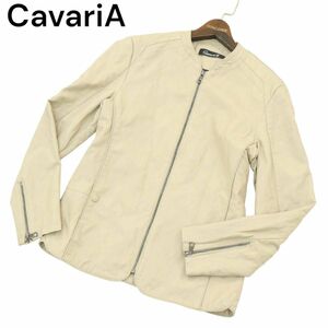 CavariA キャバリア 秋冬 PUレザー★ シングル ライダース ジャケット ブルゾン Sz.46　メンズ　A4T05408_5#N