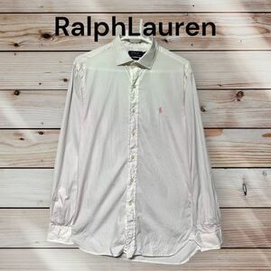 ストライプ　古着　ラルフローレン　RalphLauren 長袖　ワイドカラー