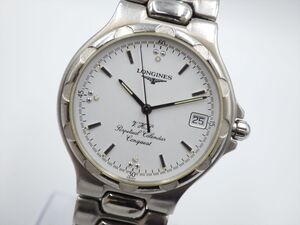 358659【1円スタート】LONGINES ロンジン 稼動品 L1.627.4 コンクエスト パーペチュアルカレンダー メンズ 時計 クオーツ ケース35mm