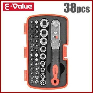 ドライバー＆ビットソケットセット 工具セット ツールセット E-Value EMT-38C