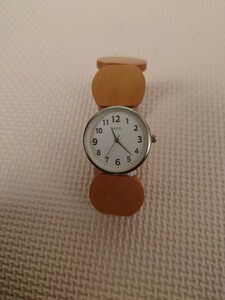 サン・フレイム 腕時計 J-アクシス BL1229-BE レディース ベージュ J-AXIS ウッドブレスウォッチ 木製 伸縮バンド