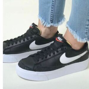 NIKE BLAZER LOW PLATFORM ウィメンズ ナイキ ブレザー ロウ プラットフォーム ブラック レディース スニーカー dj0292-001サイズ25㌢