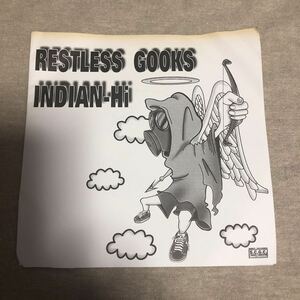 再生確認済★ RESTLESS GOOKS INDIAN-HI/TIGER HOLE RANGE SPLIT SERIES VOL.6 沖縄ロック　中古EPレコード