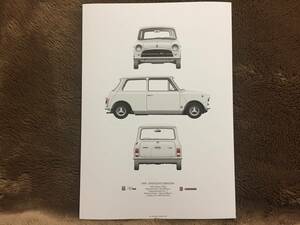 【正規品 絶版】イノチェンティ ミニ1001 イラスト 40 INNOCENTI MINI1001 尾崎 豪 アンティーク インテリア クラシックカー 旧車 絵