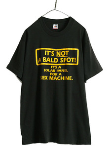 80s 90s USA製 ■ ジョーク メッセージ プリント 半袖 Tシャツ メンズ XL 小さめ L 程/ 古着 80年代 90年代 オールド ビンテージ エロ SEX