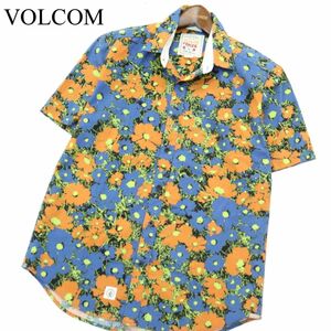 【新品 未使用】 VOLCOM ボルコム 【OZZIE SS】 クラシックフィット 春夏 花 フラワー 総柄 半袖 シャツ Sz.S　メンズ　A3T06586_6#A