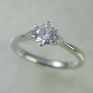 婚約指輪 シンプル ダイヤモンド 0.2カラット プラチナ 鑑定書付 0.261ct Dカラー VS1クラス 3EXカット H&C CGL
