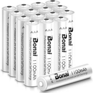 16本 BONAI 単4充電池 ニッケル水素電池 単4 16個パック 高容量1100mAh （約1200回使用可能）CEマーキング