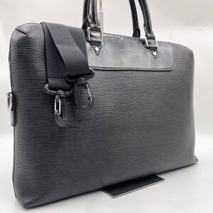 【鑑定済】LOUIS VUITTON ルイ ヴィトン エピ ポルトドキュマンジュール M50163 メンズ ビジネス バッグ 2way ショルダー バック 黒