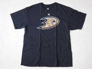 ☆送料無料☆ Majestic マジェスティック USA直輸入 古着 半袖 NHL ANAHEIM DUCKS アナハイム・ダックス Tシャツ メンズ XL ブラック 中古